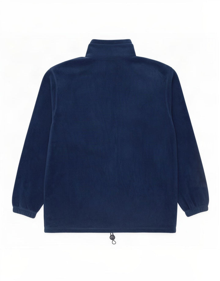 Asics Herren-Fleecepullover mit Reißverschluss, XL, Marineblau, Polyester
