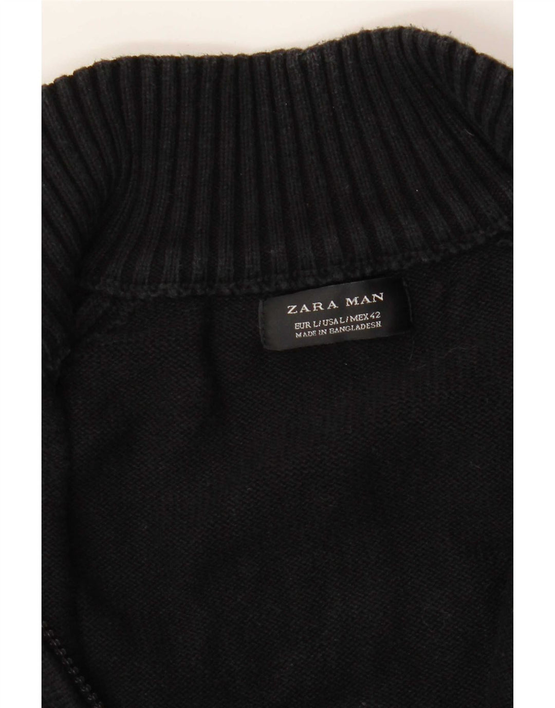 Zara Herren-Cardigan-Pullover, groß, Schwarz
