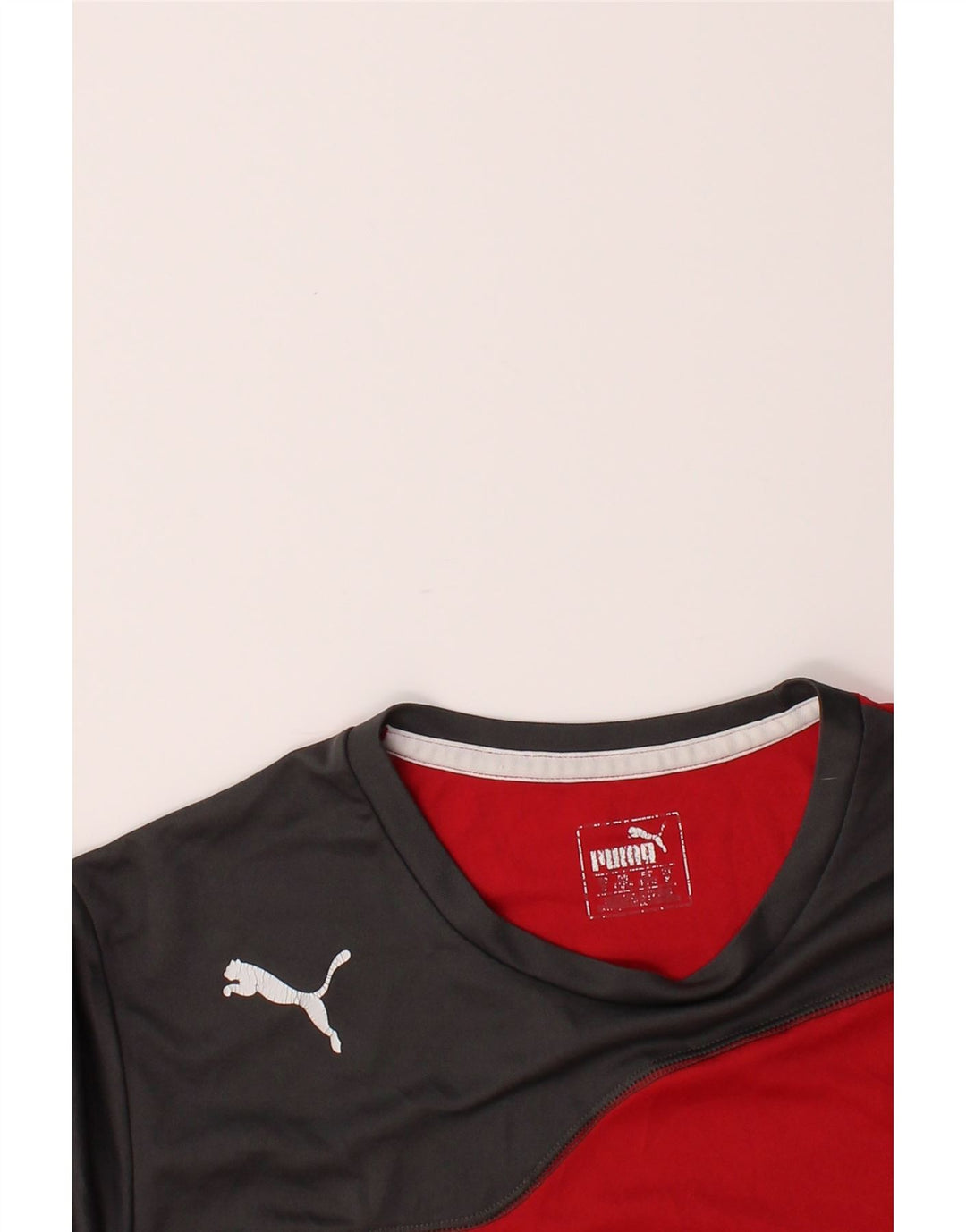 PUMA Womens Graphic T-Shirt Top UK 14 Medium Red Colourblock Polyester Vintage Puma and Second-Hand Puma from Messina Hembry 