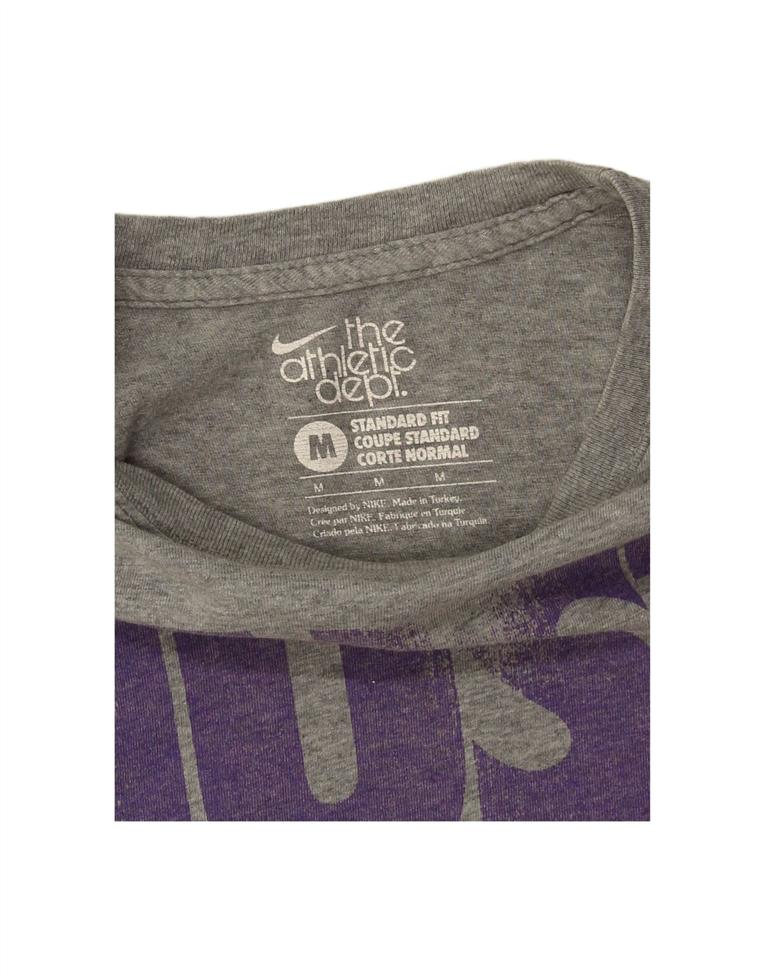 NIKE Mens Standard Fit Graphic T-Shirt Top Medium Grey