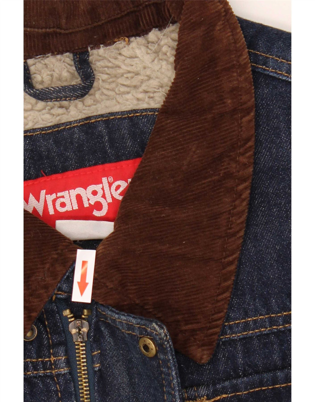 Wrangler Herren Sherpa Jeansjacke UK 40 Große blaue Baumwolle