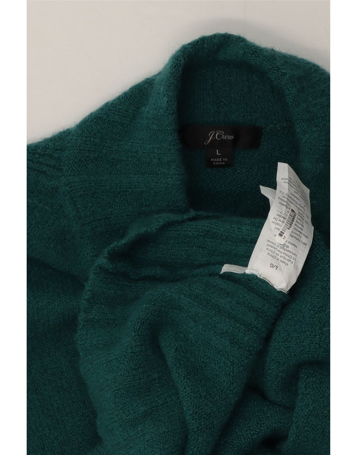 J. Crew Rollkragenpullover für Damen, UK 16, Größe L, grünes Nylon