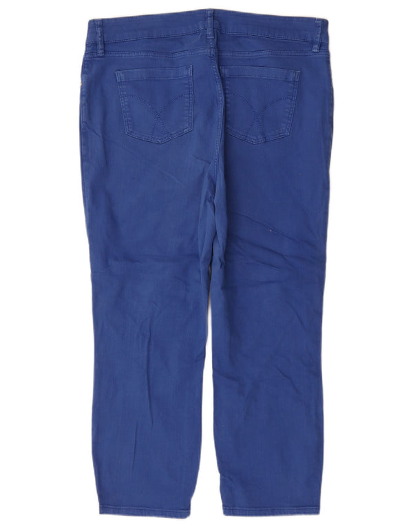 Crew Clothing Damen-Cropped-Jeans, UK 16, Größe L, W34, L23, Blau, Baumwolle