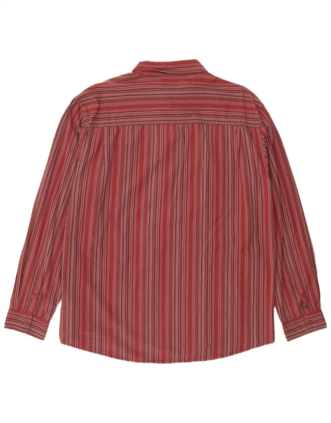 Wrangler Herrenhemd 2XL rot gestreift aus Baumwolle