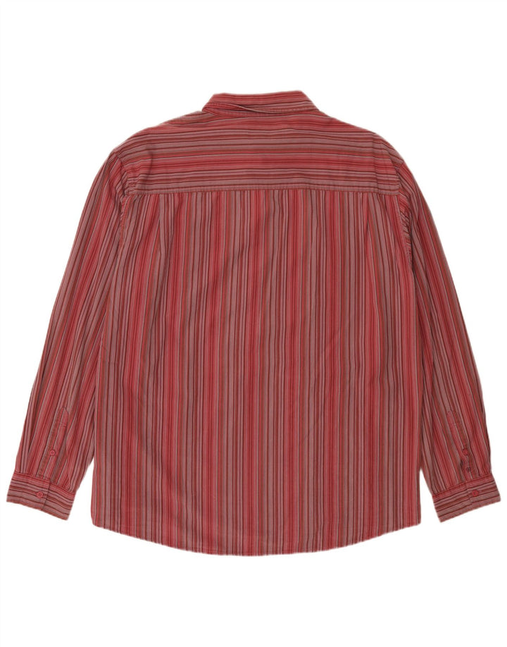 Wrangler Herrenhemd 2XL rot gestreift aus Baumwolle