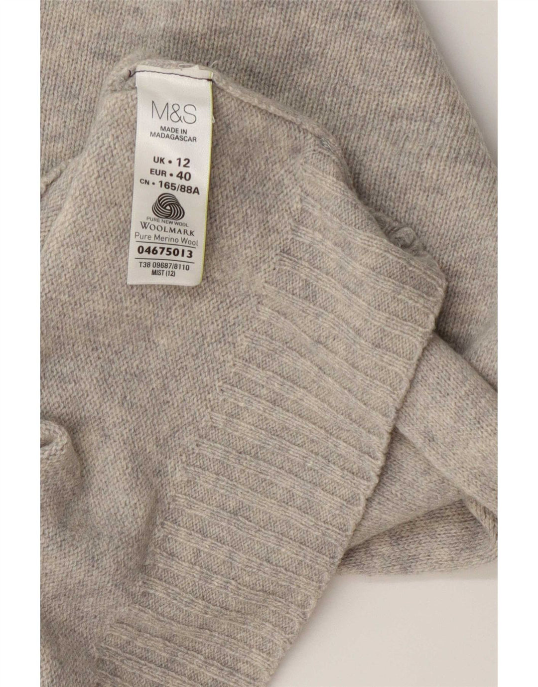 Marks & Spencer Damen-Pullover mit U-Boot-Ausschnitt, Gr. 12, Mittelblau meliert