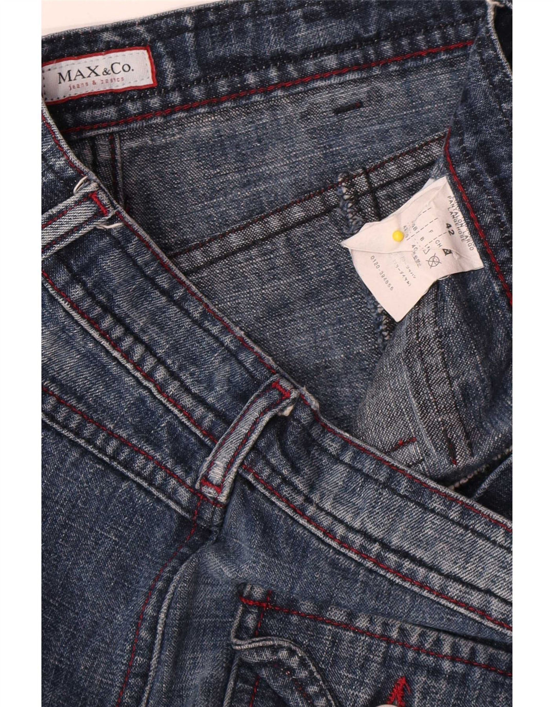 Max & Co. Schlagjeans für Damen IT 42 Mittel W30 L32 Blaue Baumwolle