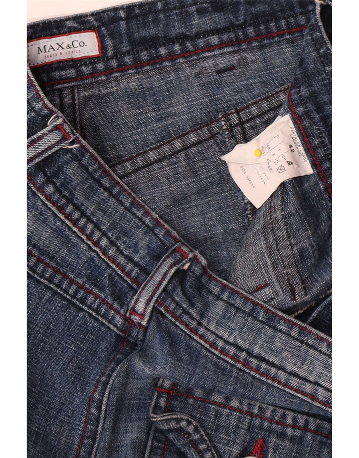 Max & Co. Schlagjeans für Damen IT 42 Mittel W30 L32 Blaue Baumwolle