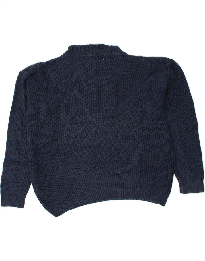 EDDIE BAUER Herren-Pullover, lockere Passform, Rundhalsausschnitt, Mittelblau