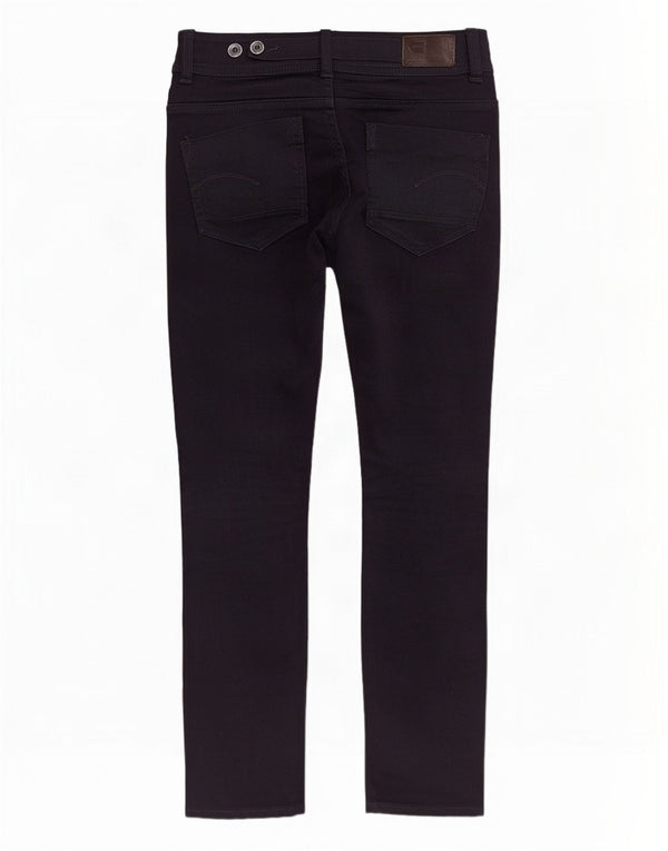 G-Star Damen Midge Saddle Straight Jeans W28 L30 Schwarze Baumwolle