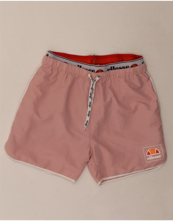 Ellesse Womens Graphic Badeshorts UK 12 Mittelrosa Farbblock