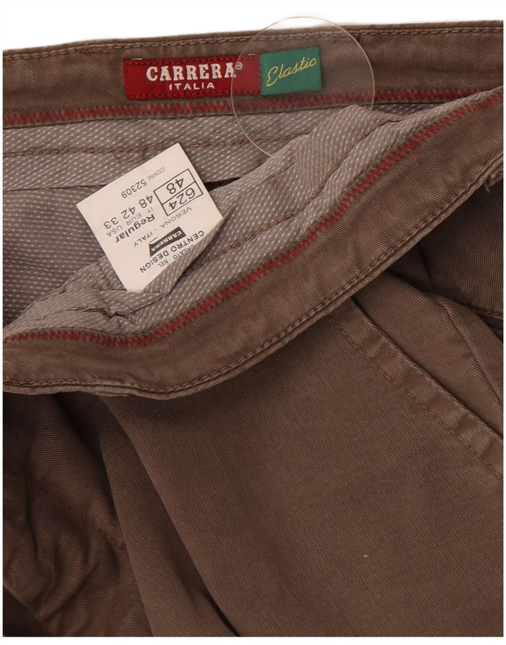 Carrera Herren Slim Chinohose IT 48 Medium W33 L31 Graue Baumwolle