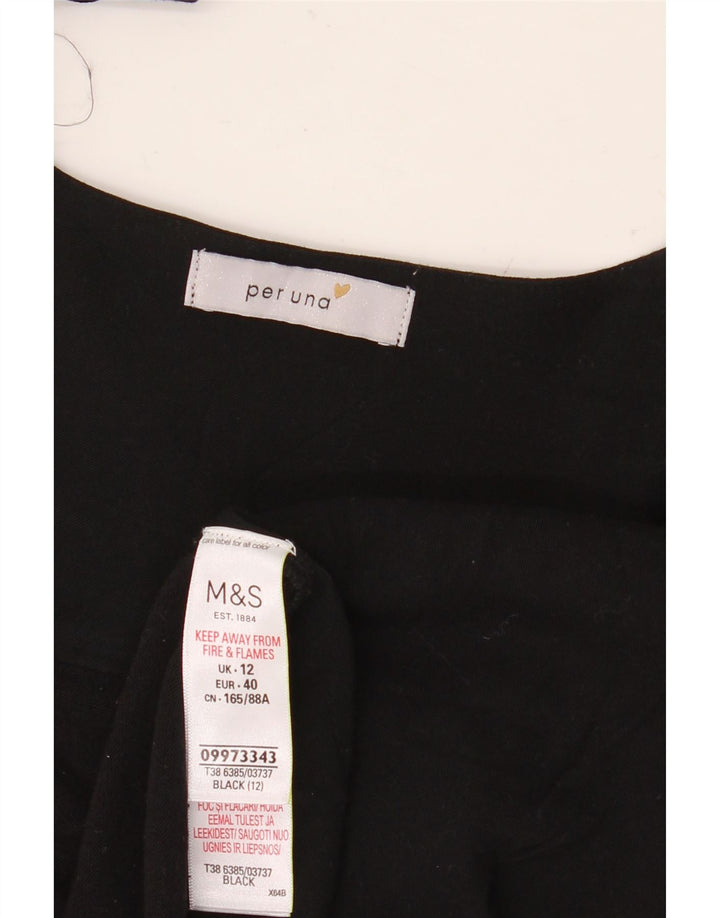 Marks & Spencer Damen Per Una Cardigan Top UK 12 Mittelschwarze Viskose