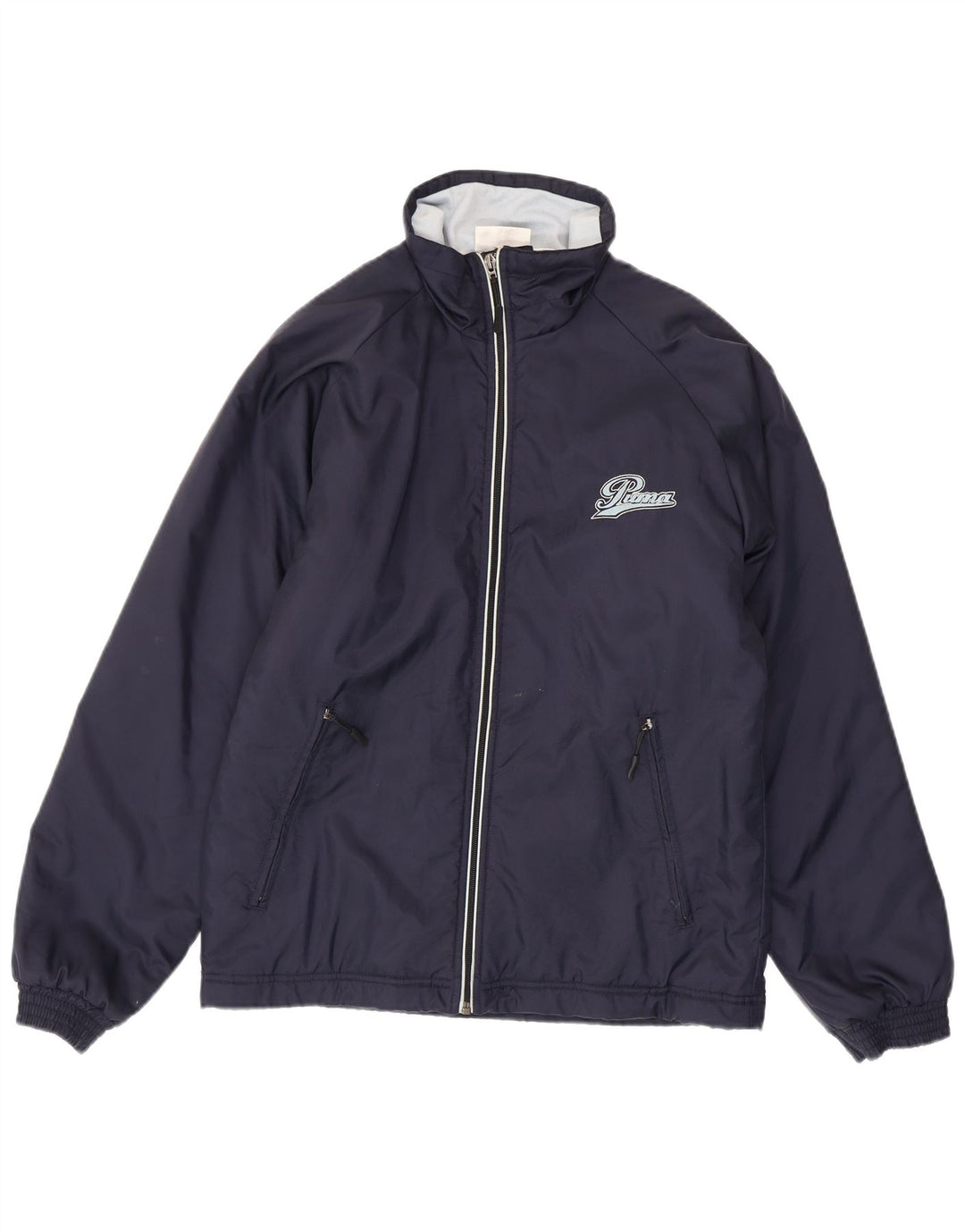 Puma Herren-Trainingsanzug-Top-Jacke, klein, marineblaues Nylon