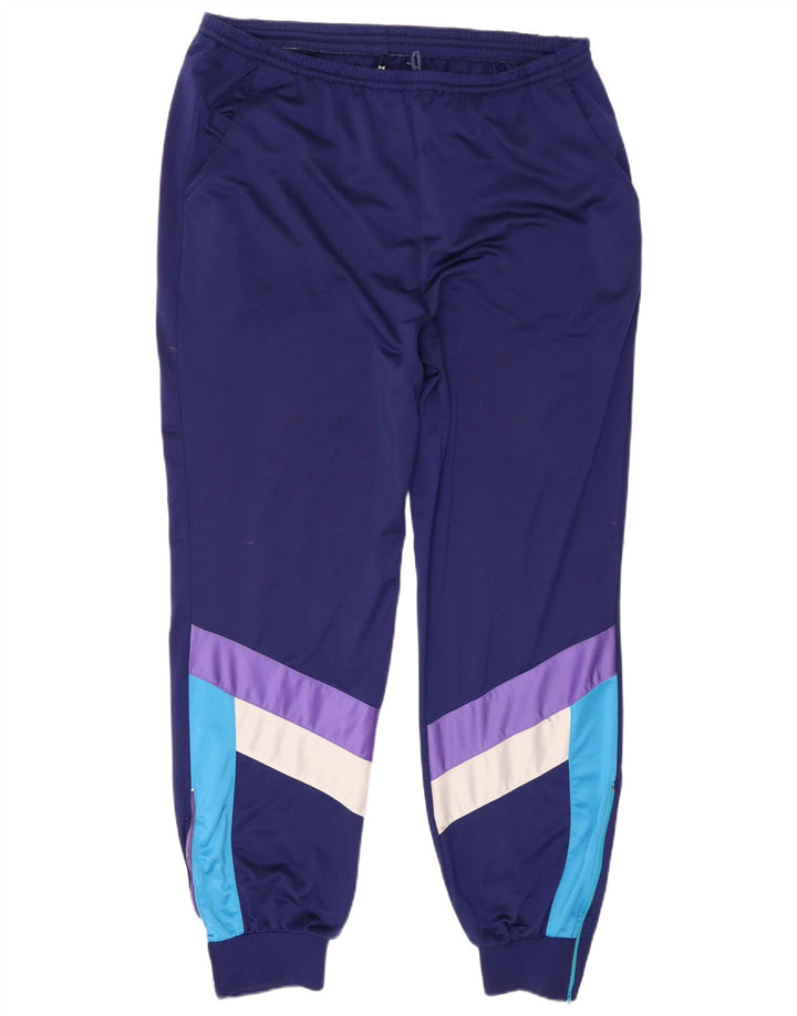 Kompletter Herren-Trainingsanzug mit Leopardenmuster, UK 46/48, XL, Marineblau, Farbblock-Polyester