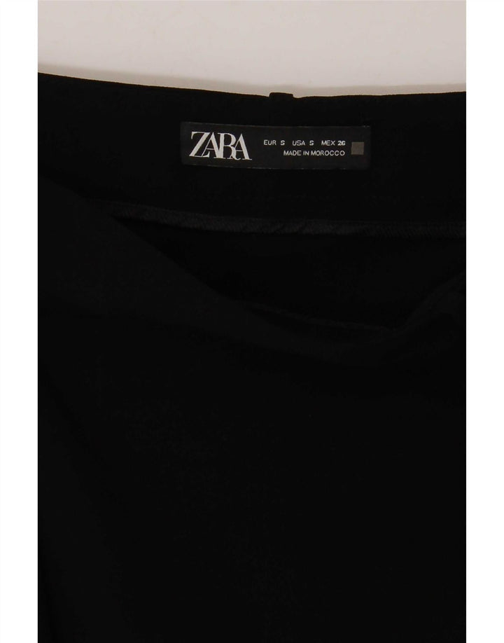 Zara Damen-Shorts mit hoher Taille, Größe S, W26, Schwarz