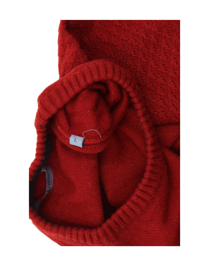HARMONT & BLAINE Mens Crew Neck Jumper Sweater Large Burgundy Wool Vintage Harmont & Blaine and Second-Hand Harmont & Blaine from Messina Hembry 