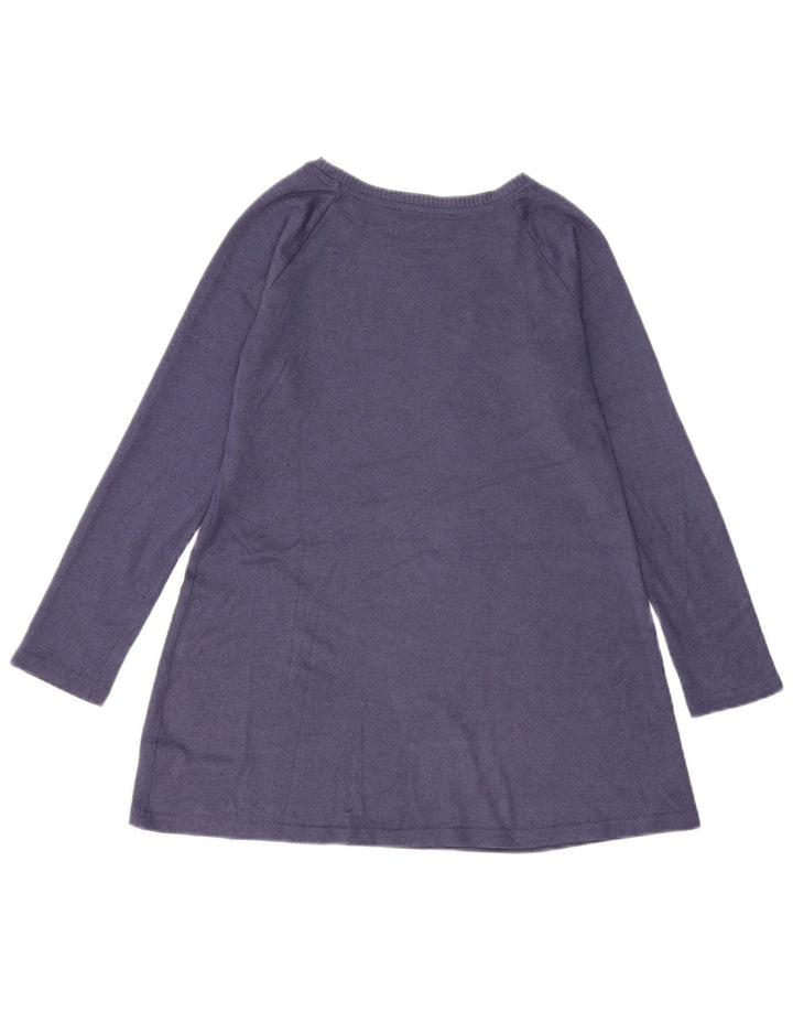 Marks & Spencer Damen Langarm-Tunika-Oberteil UK 10 Small Marineblau