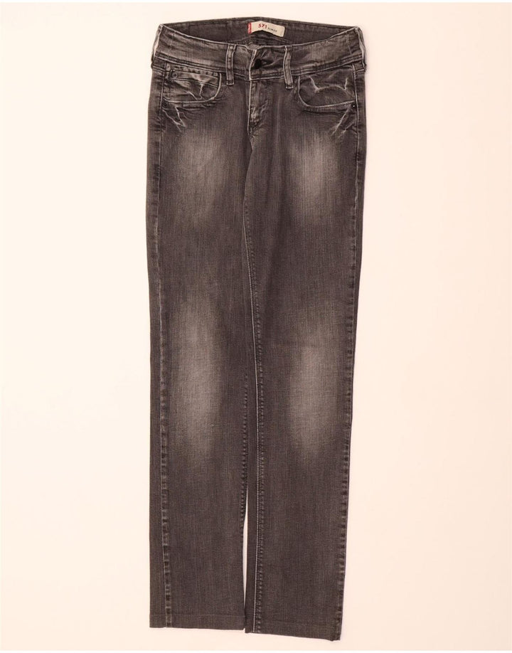 LEVI'S Womens 571 Slim Jeans W28 L30 Grey Cotton Vintage Levi's and Second-Hand Levi's from Messina Hembry 