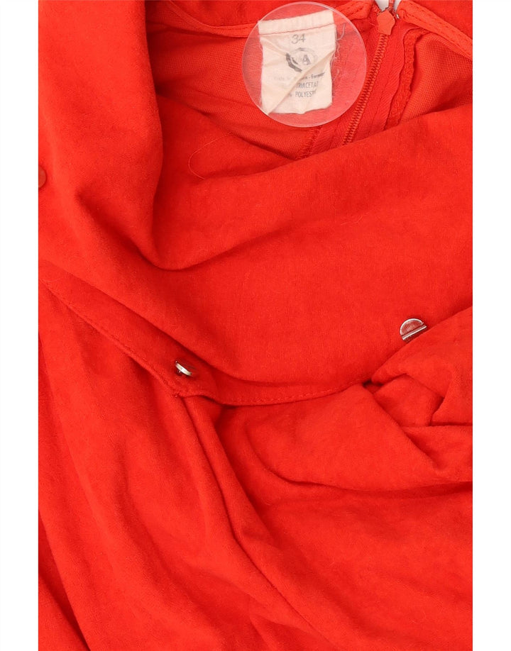 C & A A-Linien-Kleid für Damen, EU 34, XS, rotes Acetat