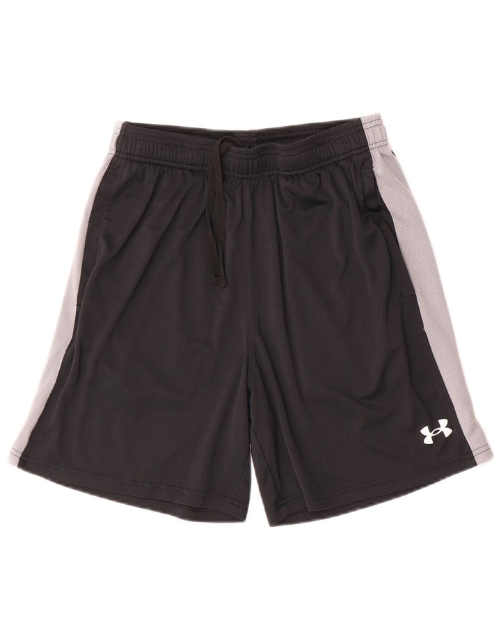 Under Armour Herren-Sportshorts aus mittelschwarzem Colourblock-Polyester