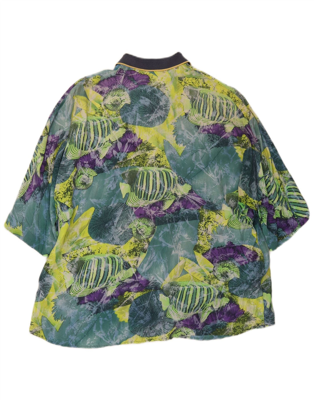 CARREL Herren-Kurzarmhemd mit abstraktem Muster, klein, mehrfarbig