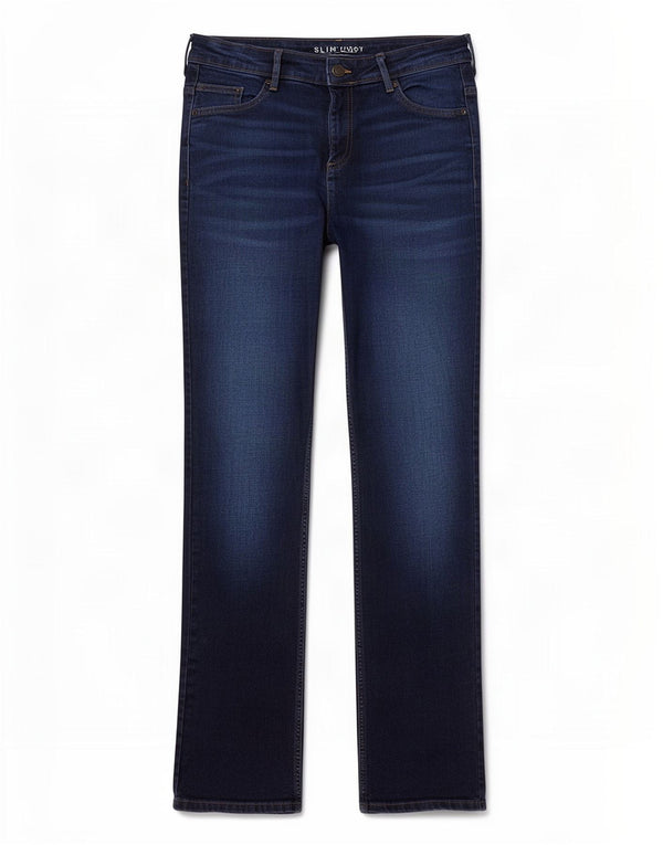 Marks & Spencer Damen Slim Bootcut Jeans UK 14 Large W34 L32 Marineblau