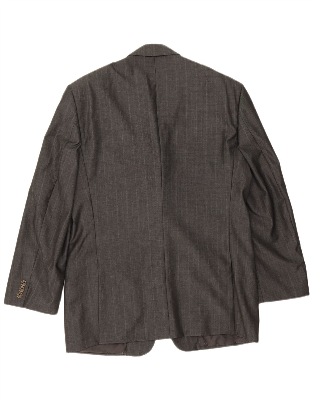 Valentino Herren-Blazer mit 3 Knöpfen, IT 50, große graue Schurwolle