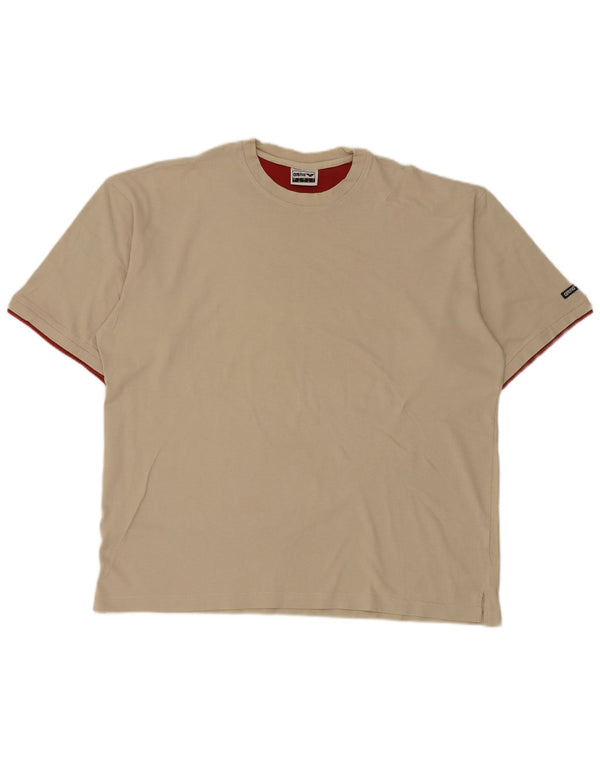 Arena Damen T-Shirt Top UK 16 Large Beige Baumwolle