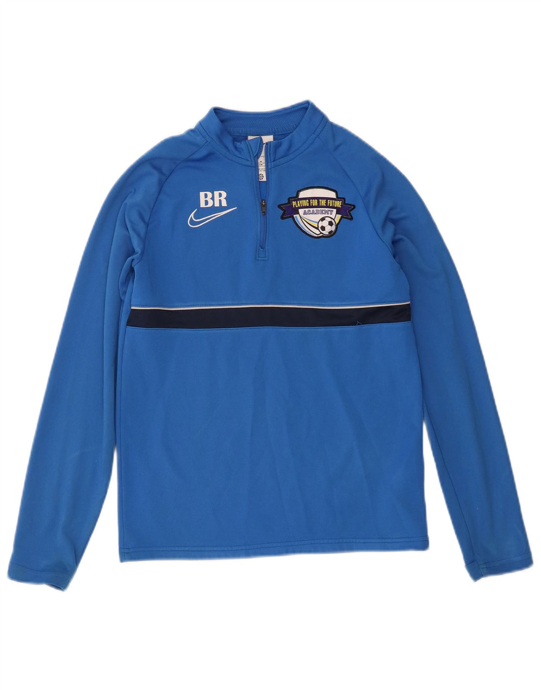 Nike Langarmshirt mit Grafik für Jungen, 10–11 Jahre, Mittelblau, Farbblock
