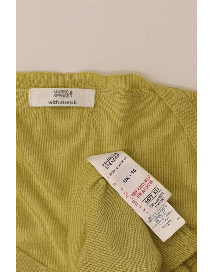 Marks & Spencer Herren-Pullover mit V-Ausschnitt, Gr. 16, Grün