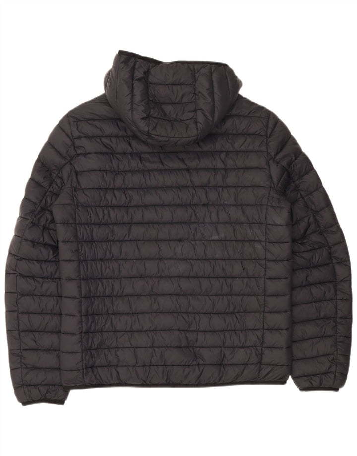 Champion Herren-Jacke mit Kapuze, gepolstert, Größe 40, Schwarz