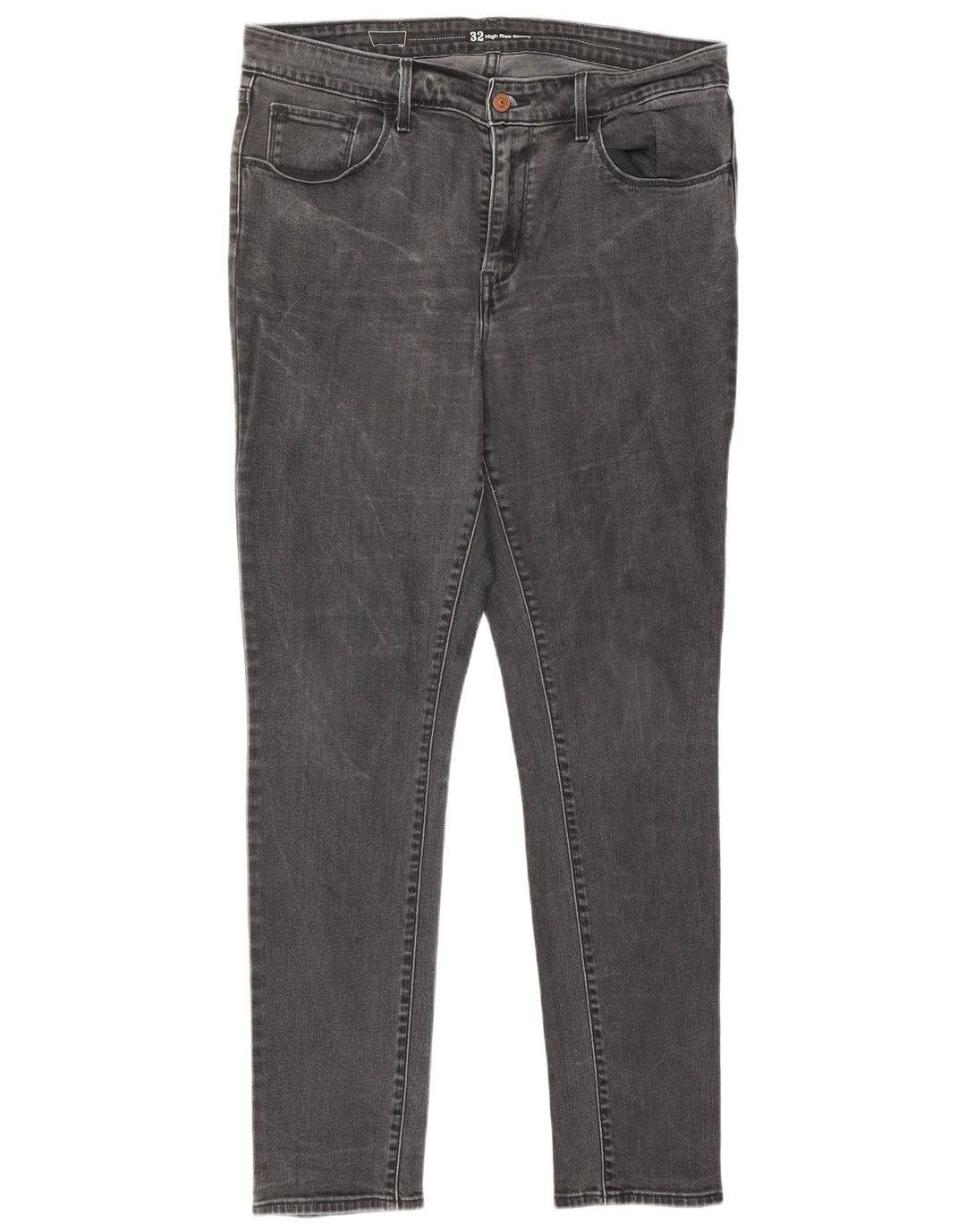 LEVI'S Damen-Jeans mit hohem Bund, Röhrenjeans, W32, L32, schwarze Baumwolle