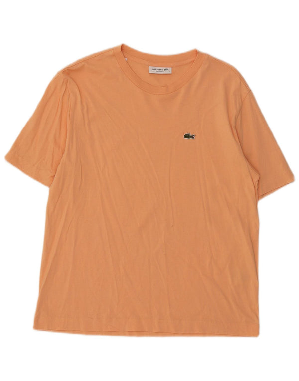 Lacoste Damen Relaxed Fit T-Shirt Top Größe 36 Small Orange Baumwolle