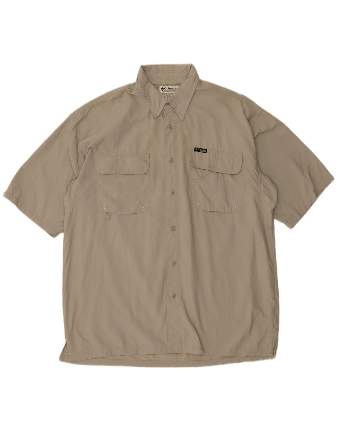 Columbia Herren Kurzarmhemd XL Khaki Nylon
