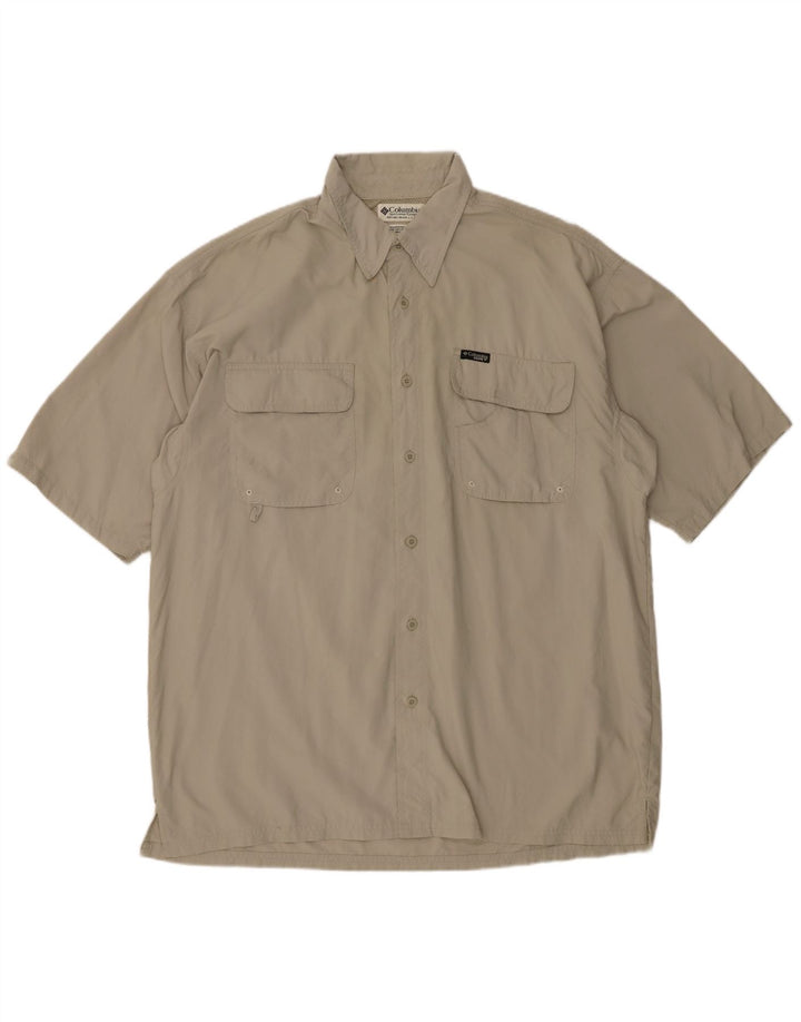 Columbia Herren Kurzarmhemd XL Khaki Nylon