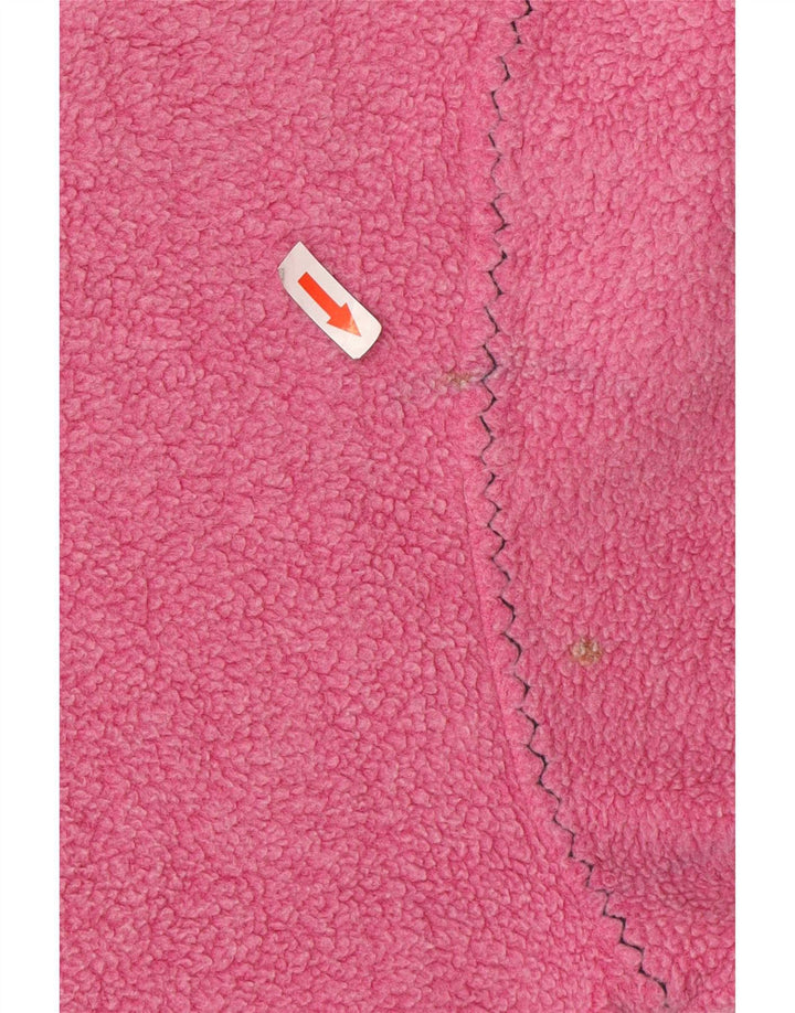 Brugi Herren-Fleecepullover mit grafischem Reißverschluss und Halsausschnitt, klein, rosa, Polyester