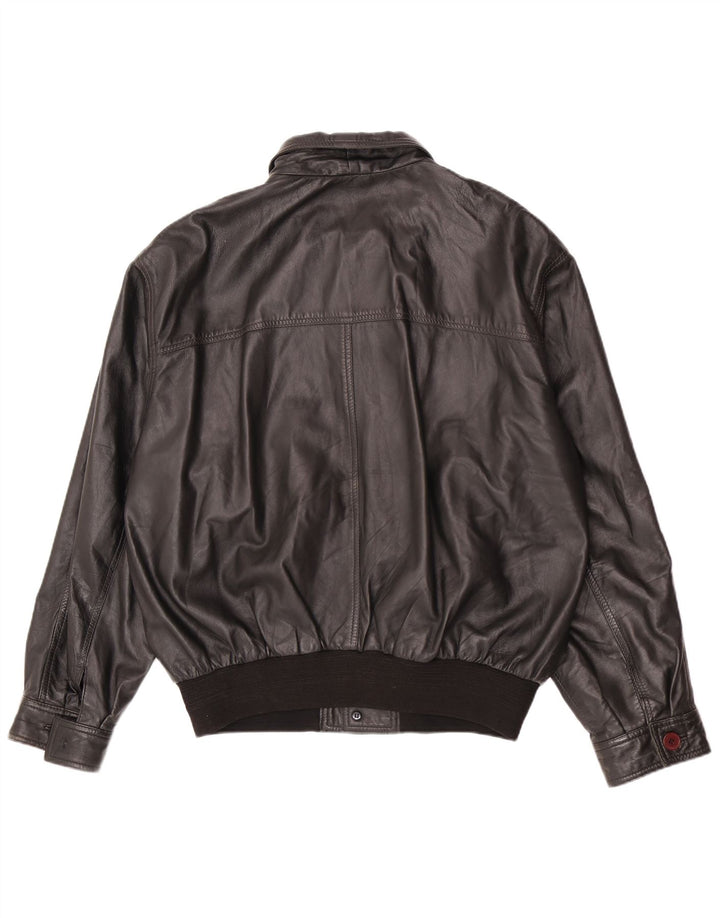 Vintage Herren Lederjacke UK 40 Large Schwarz