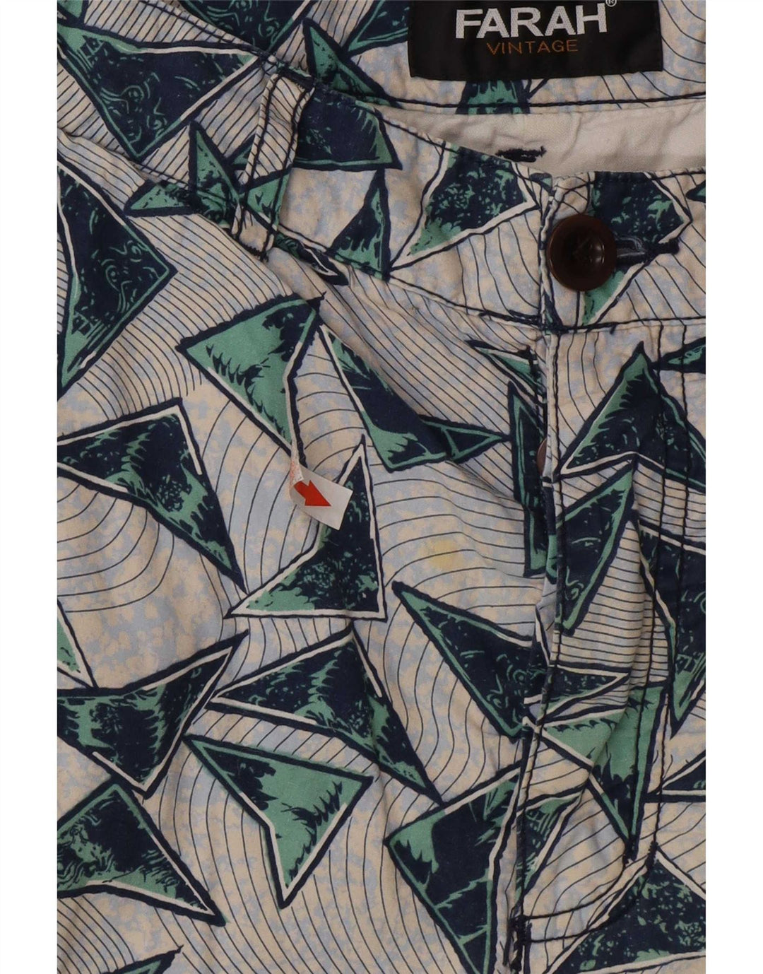 Farah Herren-Chinoshorts W32, mittelgroß, mehrfarbig, geometrisch, Baumwolle
