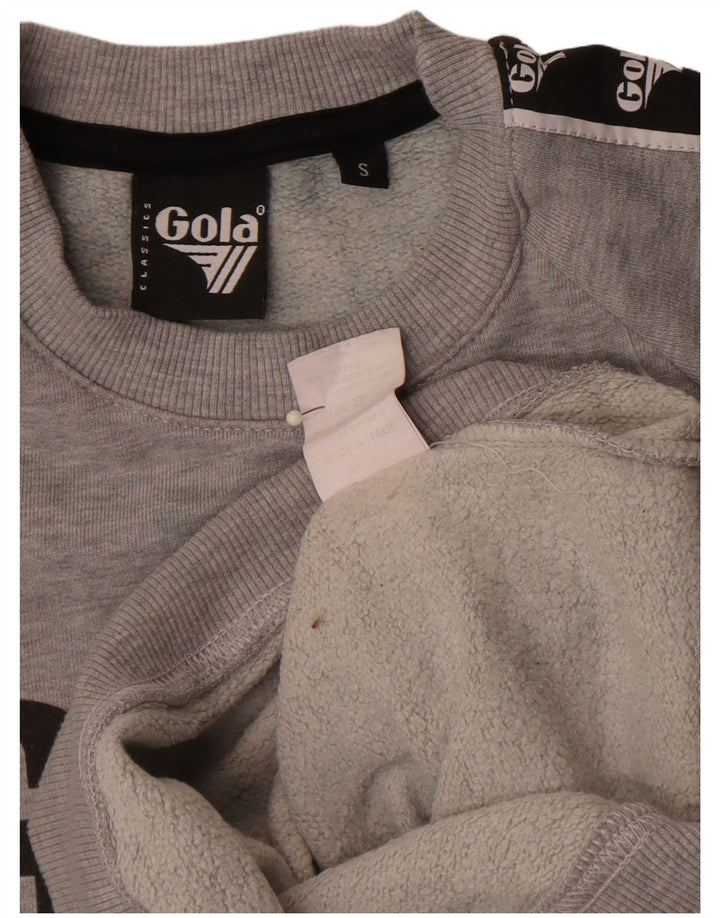 Gola Herren-Sweatshirt mit Grafik, Größe S, Grau, Colourblock-Baumwolle
