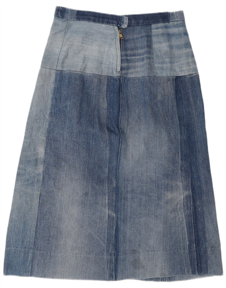 Vintage Damen Jeansrock mit hoher Taille, W30, Mittelblau