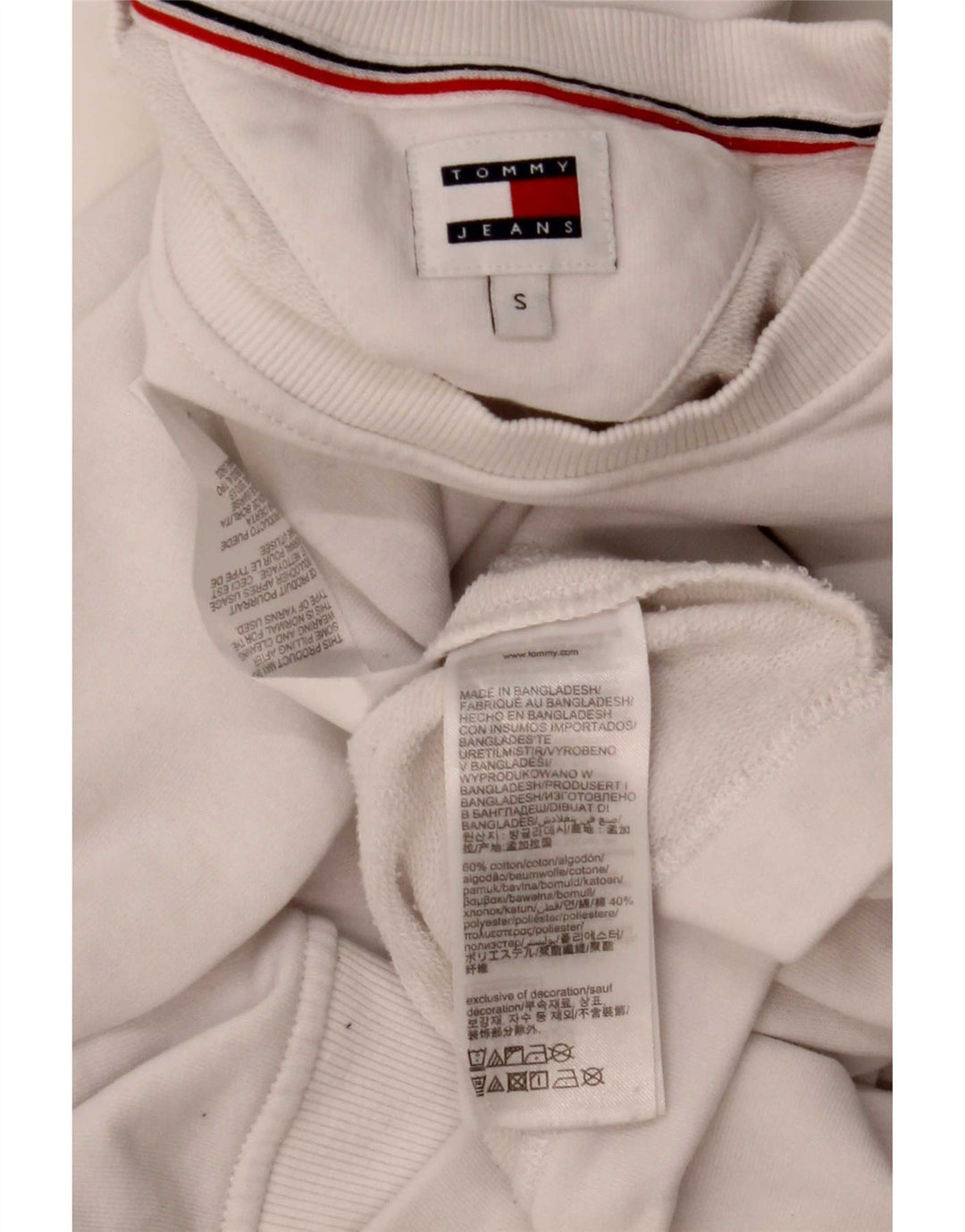 Tommy Hilfiger Damen-Sweatshirt mit Grafik, übergroß, Gr. 10, Größe S, Weiß