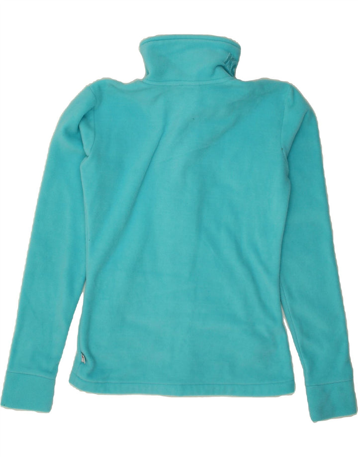 KANGAROOS Girls Graphic Fleece Jacket 14-15 Years Turquoise Polyester Vintage Kangaroos and Second-Hand Kangaroos from Messina Hembry 