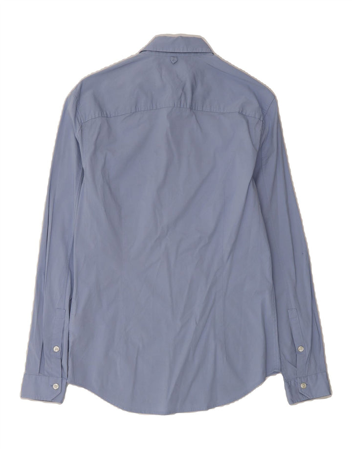 TOMMY HILFIGER Mens Slim Fit Shirt Small Blue Cotton Vintage Tommy Hilfiger and Second-Hand Tommy Hilfiger from Messina Hembry 