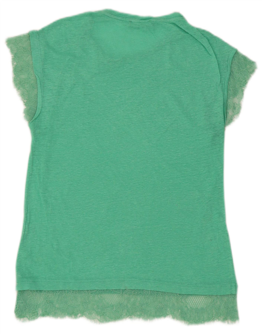 Zara Damen T-Shirt Top UK 10 Small Grün