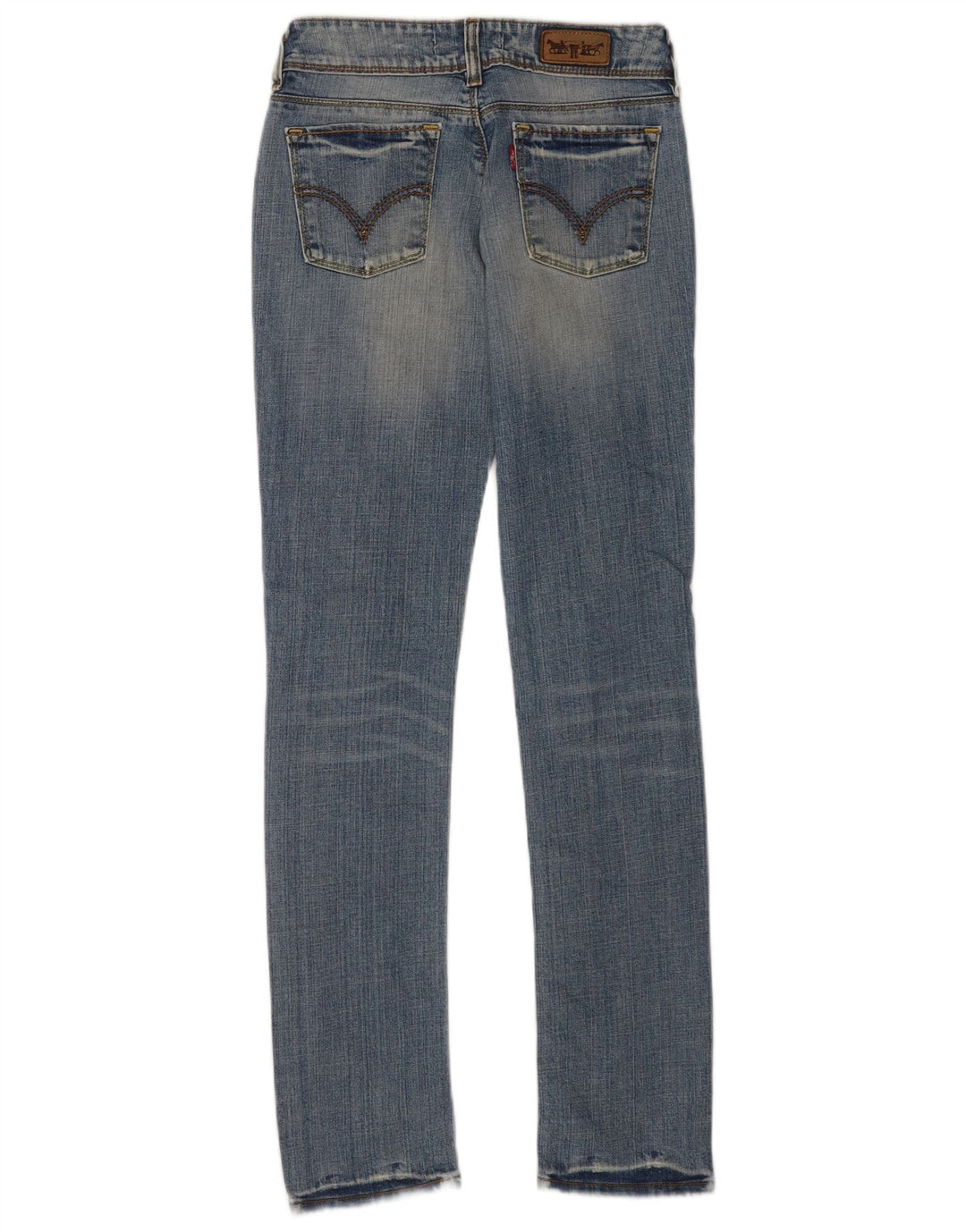 Levi's Damen 571 Slim Jeans W28 L34 Blaue Baumwolle