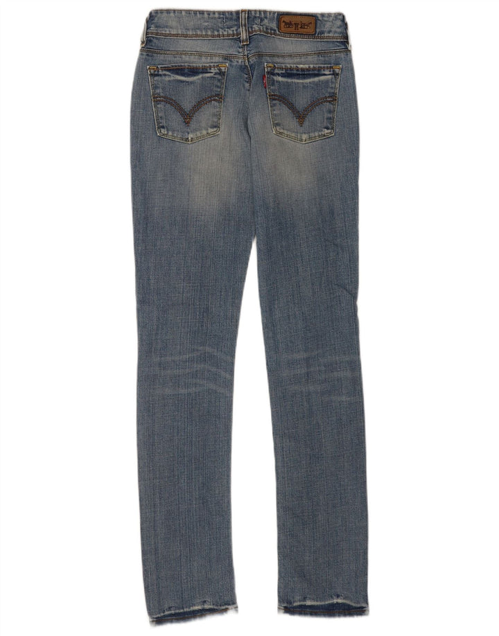Levi's Damen 571 Slim Jeans W28 L34 Blaue Baumwolle