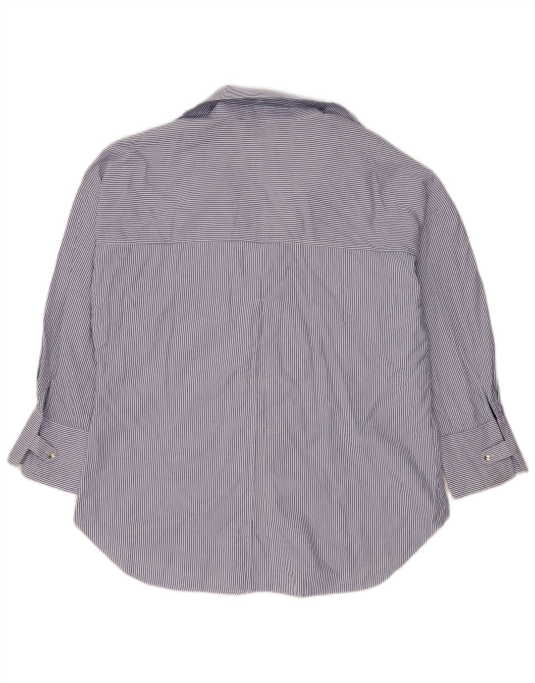 Zara Damen-Oversize-Hemd, UK 16, großes blaues Nadelstreifen-Shirt