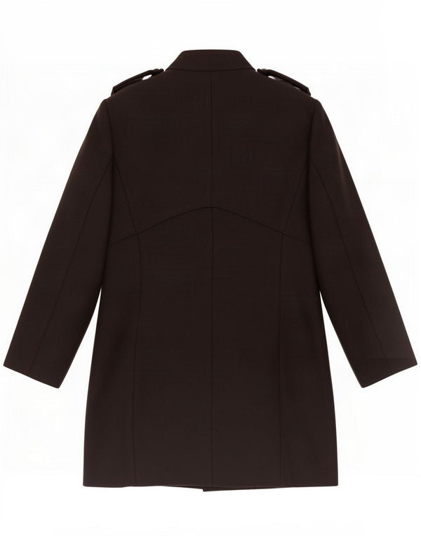 Zara Damen Militärmantel UK 14 Large Schwarz Polyester
