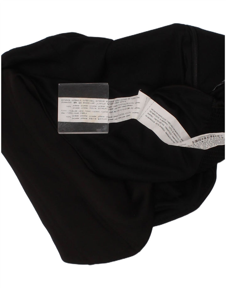 Zara Damen Crop Corset Top Mittelschwarzes Polyester